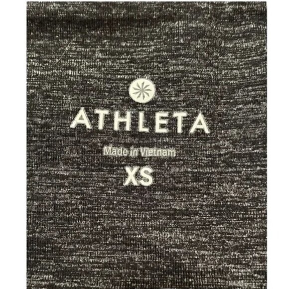 Athleta Mind Over Mat Leggings XS Capri Charcoal Gray Criss Cross Shimmer Yoga - Picture 7 of 11